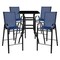 Flash Furniture 5 Piece Glass Bar Patio Table Set with 4 Barstools TLH-073H092H4-NV-GG - alternate 10